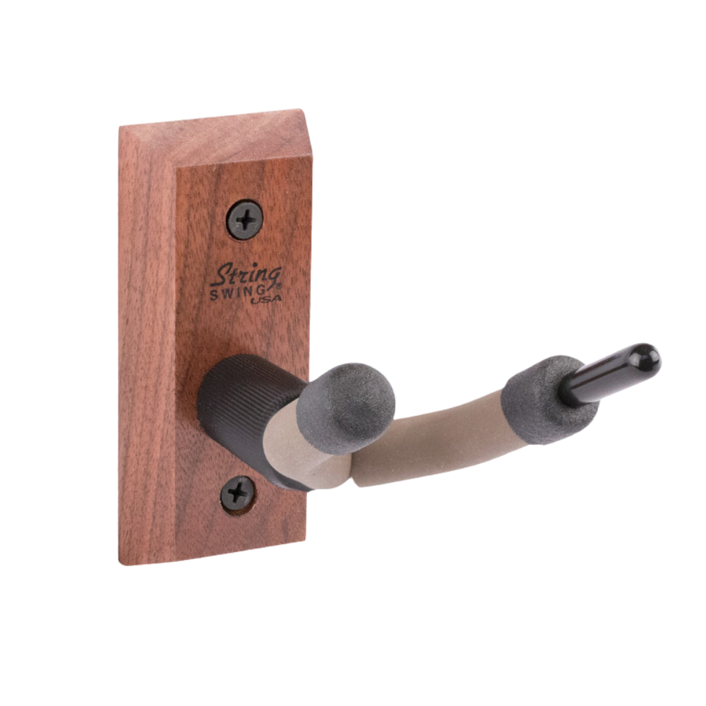 String Swing Wall Mount for Violins and Violas - Black Walnut