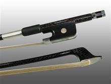 Load image into Gallery viewer, Glasser Red Fleck Braided Carbon Fiber Bass Bow
