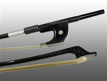 Load image into Gallery viewer, Glasser Red Fleck Braided Carbon Fiber Bass Bow
