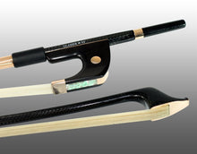 Load image into Gallery viewer, Glasser Gold Mounted Braided Carbon Fiber Bass Bow
