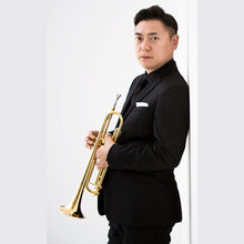 Load image into Gallery viewer, Osamu Takahashi holding trumpet
