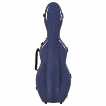 Load image into Gallery viewer, Tonareli Special Edition Fiberglass Shaped Suspension Violin Case blue checkered
