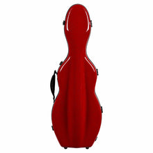 Load image into Gallery viewer, Tonareli Special Edition Fiberglass Shaped Suspension Violin Case red speckled
